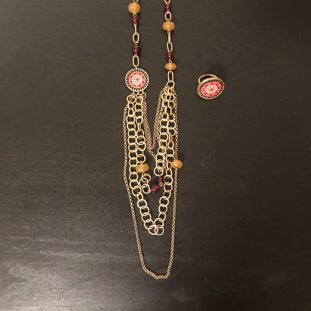 Lucky Brand Necklace And Ring Set